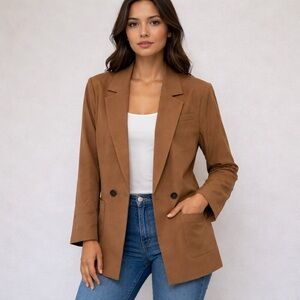 Women's Brown Oversized Blazer